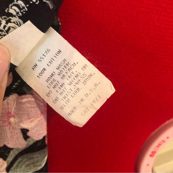 Vintage Floral Midi Length Tea Dress With Pink Belt - Picture 14 of 15